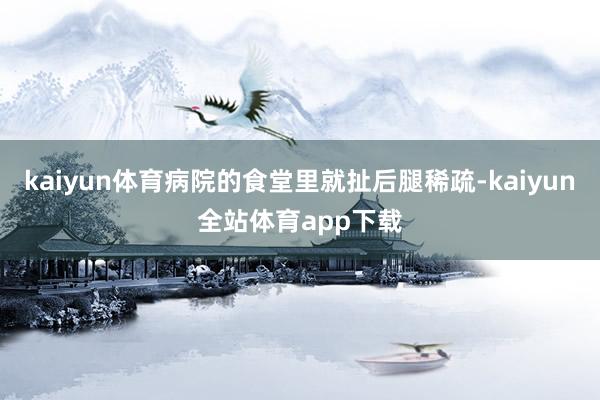 kaiyun体育病院的食堂里就扯后腿稀疏-kaiyun全站体育app下载