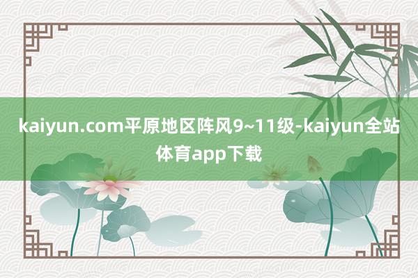 kaiyun.com平原地区阵风9~11级-kaiyun全站体育app下载
