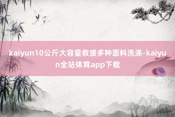 kaiyun10公斤大容量救援多种面料洗涤-kaiyun全站体育app下载